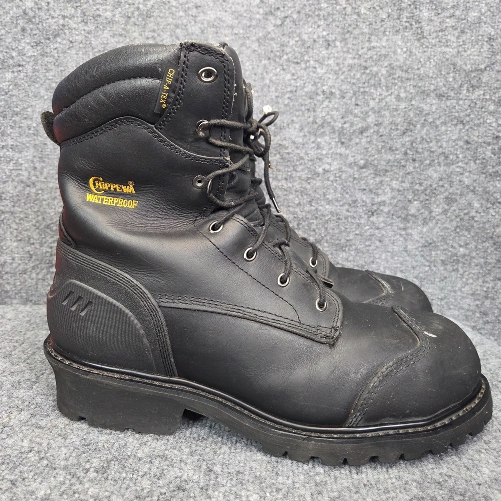 Mens Chippewa Aldarion‎ 8" Waterproof Comp Toe Insulated Work Boot Black 12XW